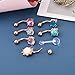 FECTAS Belly Button Rings Surgical Steel for Women Navel Belly Rings Piercing Ring Jewelry Pack Kit 14G