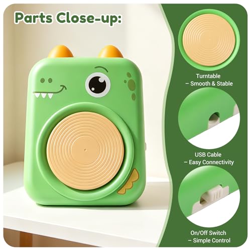 Trigowalt Torno de Cerámica para Niños, Kit Completo de Pintura y Cerámica, Juego de Manualidades y Arte para Niños y Niñas, Niños de 6 a 14 Años