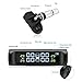 ZEEPIN TPMS Solar Power Universal, Wireless Tire Pressure Monitoring System with 4 DIY Sensors, Real-time Displays 4 Tires' Pressure and Temperature TPMS