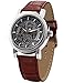 AMPM24 Fashion Men's Skeleton Automatic Mechanical Date Brown Leather Wrist Watch PMW044
