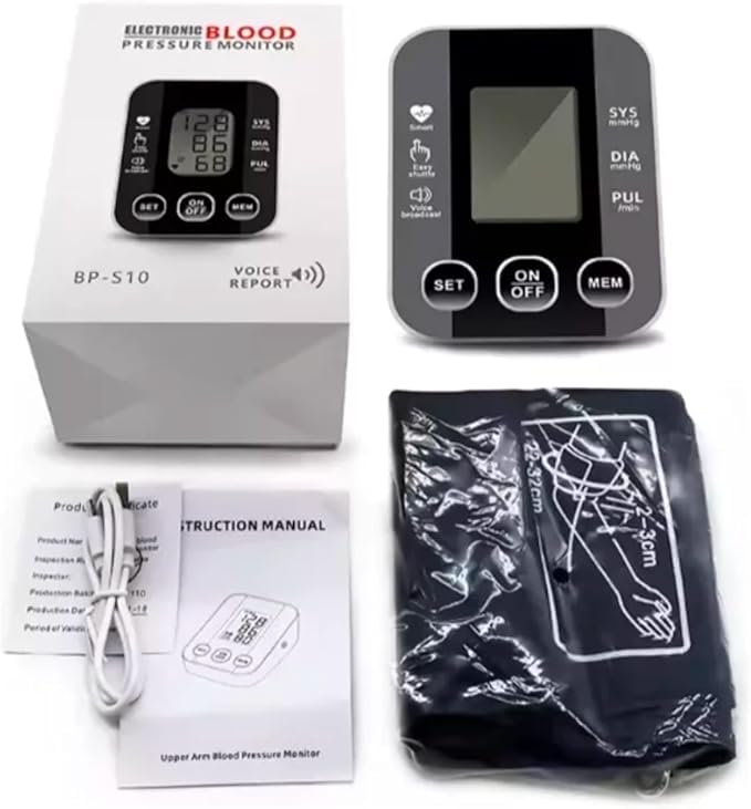 FARMADAR Baumanómetro Digital para Brazo – Monitor de Presión Arterial con Pantalla LED, Medición Automática y Precisa, Múltiples Modos de Lectura