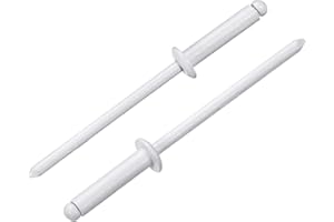 uxcell 50Pcs 1/8" x1/2" Aluminum Blind Rivets, Aluminum Grip and Steel Mandrel, Dome Head Long Split Rivets for Metal, Furnit
