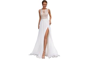 SEIM Lace Appliqued Wedding Dresses for Bride 2025 Beach Wedding Bridal Gowns for Women SE002