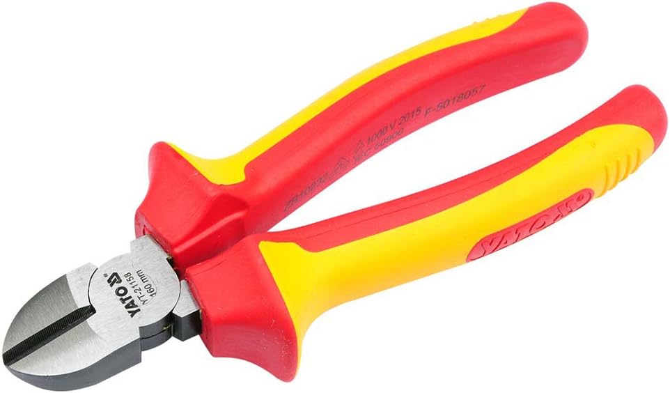 YATO YT-21158 - VDE Side Cutting Pliers 160mm, Black/White - Image 3