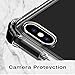 JULES.V iPhone X Shockproof Case, iPhone X Protective Case, Anti-scratch Hybrid Case with Air Cushions Impact Resistant Shock Absorption Cover for Apple iPhone X Case Clear, 5.8 Inch (BLACK)