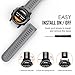 MoKo Band Compatible with Garmin Fenix 3/Fenix 3 HR/Fenix 5X/5X Plus/D2 Delta PX/Descent Mk1 Smart Watch, [2PACK] Soft Silicone Replacement Watch Band, Black & Gray