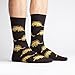 Sock It To Me Men's Tacosaurus Taco Dinosaur Socks (Black)