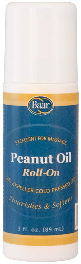 Baar Expeller, Cold Pressed Peanut Oil from Roasted Peanuts Grown in The United States - Kosher - GMO and Solvent Free (Roll-On 3 Ounces)