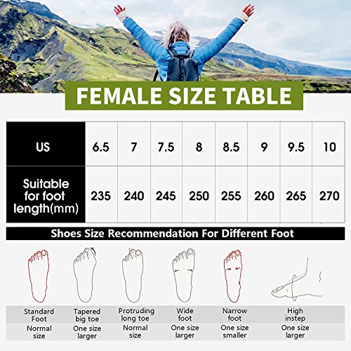 TFO Women's Air Cushion Hiking Shoe Breathable Running Outdoor Sports Trail Trekking Sneaker (9 M US, Black1) - Thumbnail 5