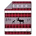 Trend Lab Lumberjack Moose 3 Piece Crib Bedding Set, Gender-Neutral Color Palette, Includes Quilt, Fitted Crib Sheet and Skirt