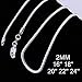 TTVOVO 925 Sterling Silver 1MM/2MM Snake/Box/Twisted Rope/Link Chain - Italian Crafted Necklace - Super Thin & Strong - 16