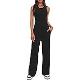 Darong Women's 2 Piece Lounge Sets Sleeveless Tank Tops Wide Leg Pants Sets Tracksuits Matching Outfit