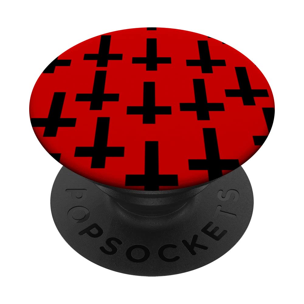 unholy upside down cross red PopSockets Swappable PopGrip