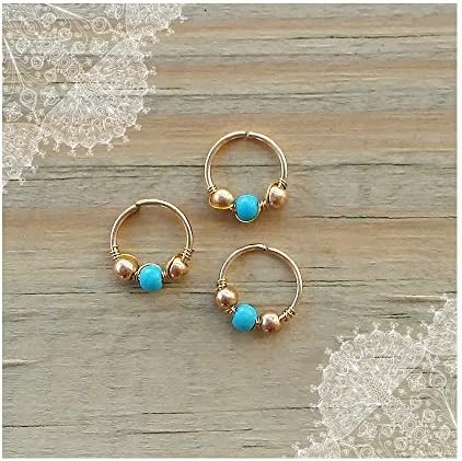 Gold Nose Hoop Cartilage Earring Tragus Helix Orbital Cartilage Jewelry