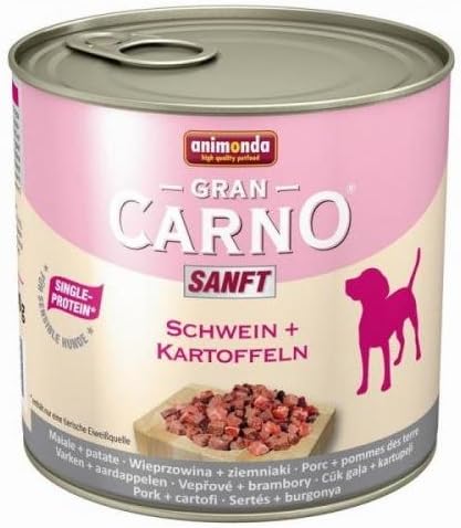 6 X Animonda Dog Dose Grancarno Sanft Schwein Kartoffel 600g Nassfutter Hundefutter Amazon De Kuche Haushalt