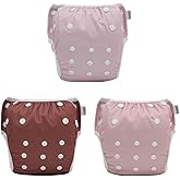ALVABABY Swim Diapers 3pcs Baby & Toddler Snap One Size Reusable Adjustable Baby Boys' Swim Diapers for Swimming Lessons 3SWY74A