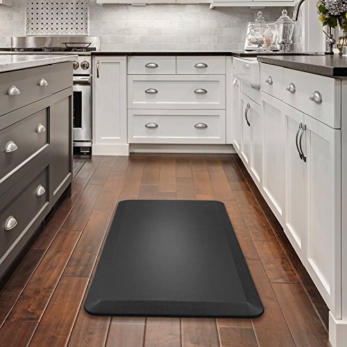 VANDORA Anti-Fatigue Standing Desk and Kitchen Mat, Extra Long and Supportive - Promotes Health and Wellness - 39x20in (Black) - Thumbnail 2