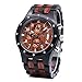Men Natural Handmade Classic Fashion Wood Watch Analog Quartz Watch, Wristwatch with Calendar and Luminous Pointers in The Dark