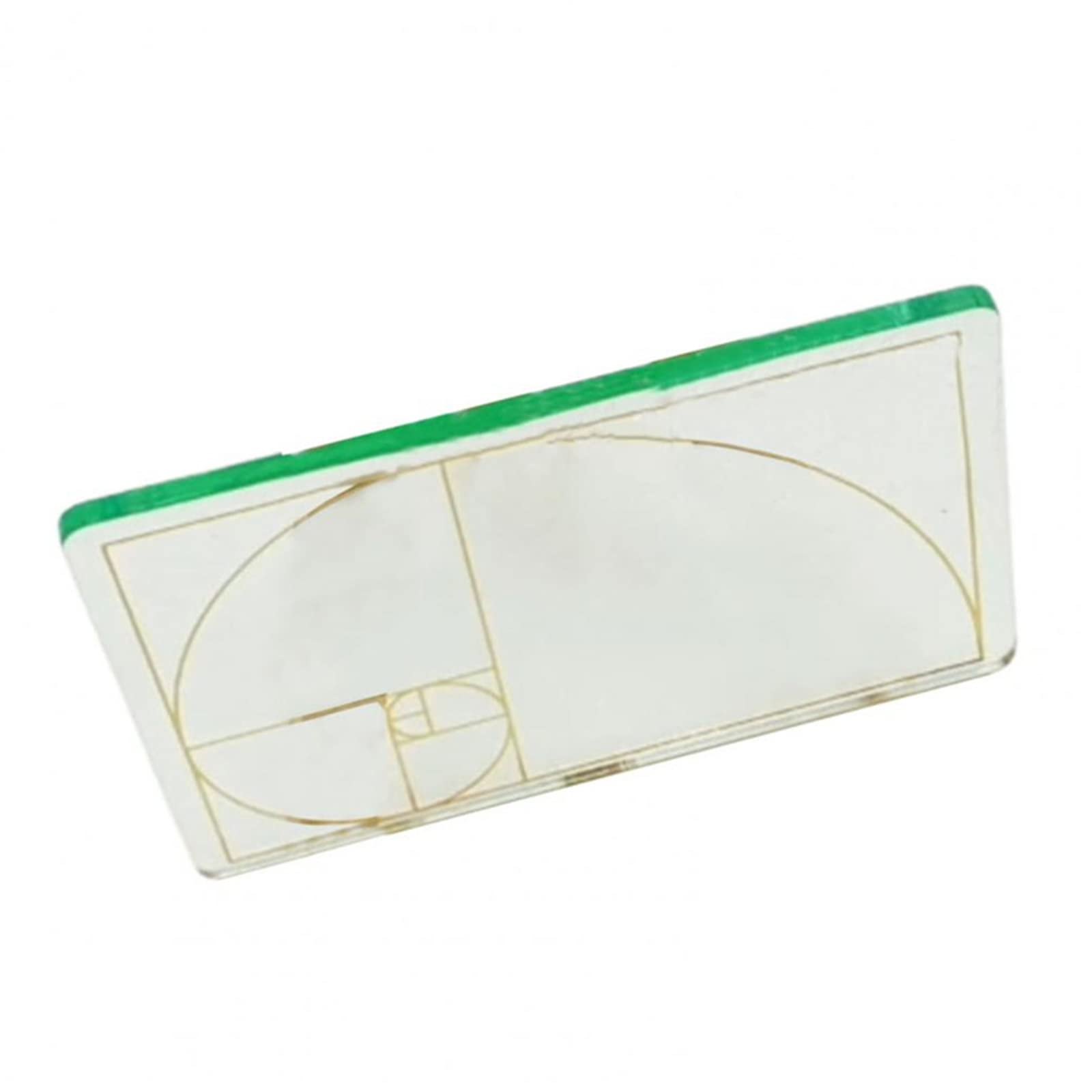 Gereiny Multi-purpose Acrylic Ruler Golden Section Finder Golder Ratio Correction Tool for Artist Designer Architect 2.8''x1.7'' Transparent