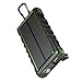 EasyAcc 24000mAh Solar Power Supply Energy Storage Battery Power Bank Rugged Waterproof Portable Rechargeable Charger with 6A Dual Input and QC Output - Black and Green primary