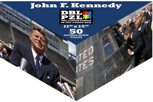 John F. Kennedy DBL PZL 50 Pc Double Sided Jigsaw Puzzle