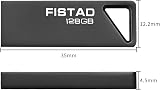FISTAD 128GB USB 3.0 Flash Drive Metal Memory Stick Pen Drive Black PC Laptop view 4