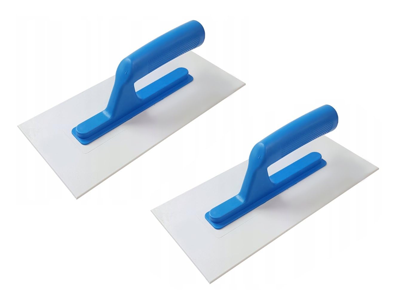 2 x Plastic Trowel ABS 11" Rendering Texturing Top Coat Cement Float Trowel 280 x 140 x 3 mm (Blue)