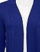JJ Perfection Women's Open Front Knit Long Sleeve Pockets Sweater Cardigan ROYALBLUE 3XL