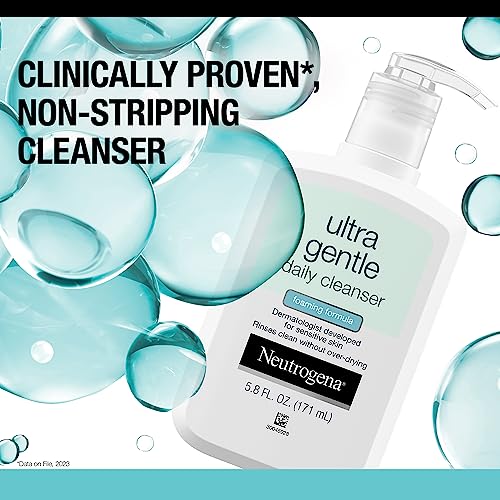 Neutrogena Ultra Gentle Foaming Facial Cleanser, Hydrating Face Wash