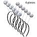 Blulu 6 Pieces Silver Martian Antenna Headband Alien Headband Boppers Head Boppers for Halloween Cosplay costume Party Decoration