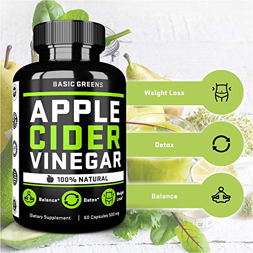 image for Apple Cider Vinegar Capsules - ACV Capsules With Cayenne Pepper For Fa