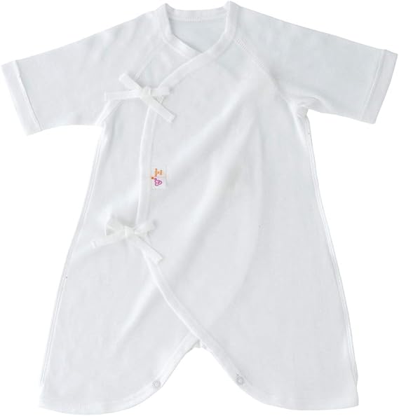 Amazon Co Jp 赤ちゃんの城 コンビ肌着 50 60 フライス サンフォーキン超長綿 無地 春 夏 秋 冬 綿100 日本製 服 ファッション小物