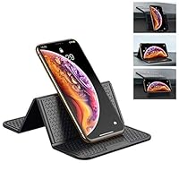 Anti-Slip Car Dashboard Sticky Gel Pad Mount Holder Mat 8.1" x4.8" Washable Foldable Non-Slip Universal Mat Car Sticky Pad Holder Compatible with Cell Phones/GPS/HUD/Coins/Glasses/Keychains