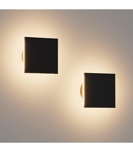 XDIAN Outdoor Wall Light – Modern Black LED Sconce, 6W Warm White 3000K, IP54 Waterproof Downlight For Porch, Patio, Garage & Fence