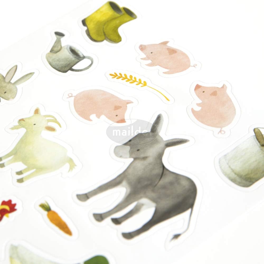 Maildor AE020O, Mimi'Stick STICKERS, Pack of 4 sheets, Dimensions: 10.5x16 cm, ANIMALS ON THE FARM DESIGNS (74 stickers) - Image 5