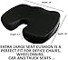 Orthopedic Seat Cushion Coccyx EXTRA LARGE Memory Foam Gel Sitting Pillow for Back Pain, Sciatica and Tailbone Relief - Perfect Fit for Office and Kitchen Chair, Wheelchair, Car, Truck (XL-Black)