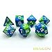 Bescon 6X7 42pcs Polyhedral Dice Set-6 Unique Two-Tone Gemini Polyhedral 7-Die Sets with Pouches for Dungeons and Dragons DND RPG MTG Dice Set of 7 d4 d6 d8 d10 d12 d20 d%