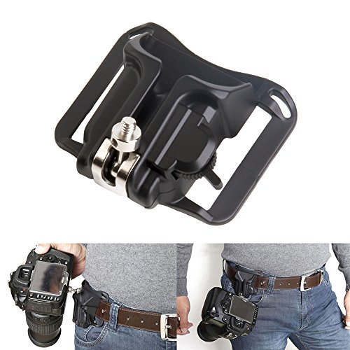Prost Fast Loading Camera Hard Plastic Holster Waist Belt Quick Strap Buckle Button Mount Clip for Dslr Cameras Canon 70d 60d T5i 400d 500d Etc.
