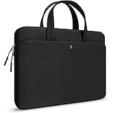 MicaYoung 15.6 Inch laptop Case Carrying Bag Sleeve Cover, Waterproof Soft Small Briefcase for 15 15.6 16 inch Acer Asus Dell HP Thinkpad Chromebook Computer Notebook, Black