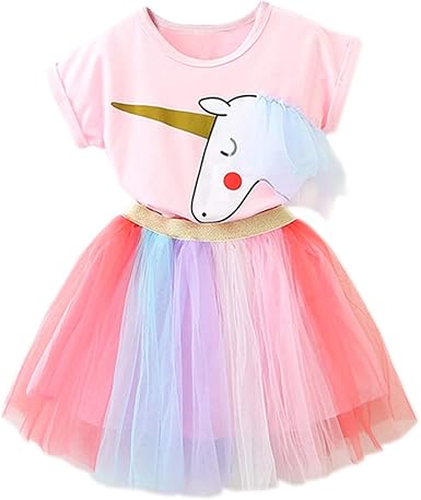 TMEOG Vestido de Niña Vestidos Bebé Niñas Ropa Verano Algodón Top ...