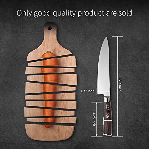 NEWONE Chef Knife,8 inches Professional Kitchen Knife High Carbon,Sharp Knives with Ergonomic Equipment Handle