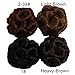Beauty Angelbella Hair Buns Synthetic Natural Curly Chignon Hairpieces Updo Clip in/on Plastic Comb Elastic Bride Donut Wig For Women(Dark Brown)