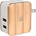 LAX Rapid 3.4A Dual USB Wall Charger Power Adapter for iPhone 6S 6S+, 6 6Plus, iPad Air/Mini, Samsung Galaxy S6, S6 Edge, Nexus, HTC M9 and More (Gold)