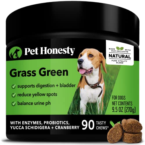 PetHonesty Grass Green Grass Burn Spot Chews for Dogs Dog Pee Lawn
