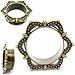 SoScene Antiqued Brass Laced Ribbon Single Flare Ear Plugs Gauges Sold in Pairs