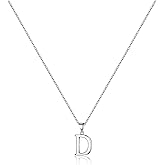Turandoss S925 Sterling Silver Initial Necklaces for Women, Dainty Hypoallergenic Initial Necklace Letter Initial Pendant S925 Sterling Silver initial Necklace for Women Jewelry Gifts
