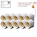 JACKYLED 10-Pack GU24 to E26 / E27 Adapters - Converts your Pin Base Fixture (GU24) to Standard Screw-in Bulb Socket (E26/E27),Maximum Wattage 1000W,200℃ Heat Resistant,No Fire Hazard
