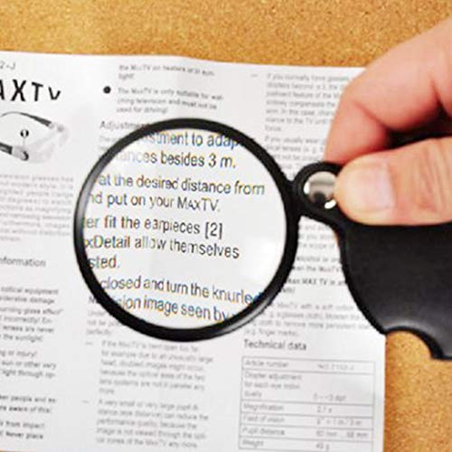 Portable Magnifier, 8 Times Folding Pocket Mini Magnifier with Protective Leather for Seniors, Reading Newspaper, Book, Magazine, Science Class, Jewelry, Watch & Computer Repair (8)
