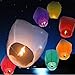 TRSCIND Sky Lanterns 10PCS Color Wish Lanterns Chinese Kongming Lanterns for Wedding Birthday Party Christmas