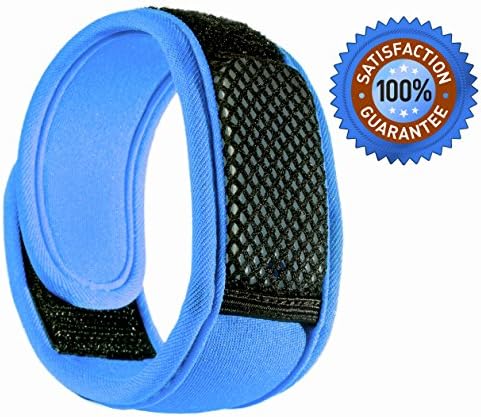 Mosquito Repellent Bracelet Plus 4 Essential Oils Diffuser Refills, 100% Pure Therapeutic Grade. No Spray or Oily Mess. All Natural.(blue)